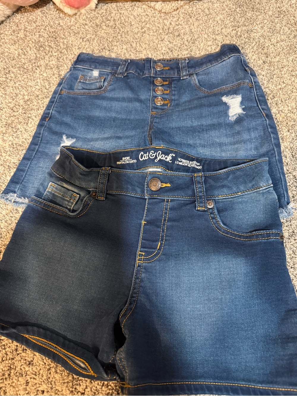 Cat & Jack Two-Piece Denim Shorts Set - Blue